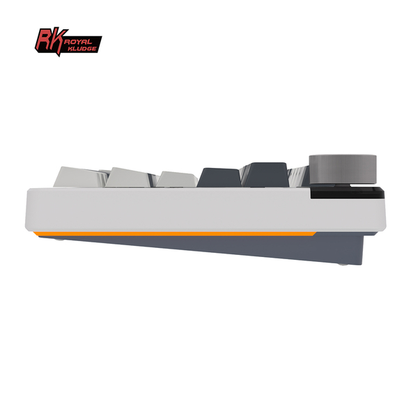 Классическая TKL (80%) механическая клавиатура Royal Kludge RK S85 - 3 типа подключения, 85 клавиш, Gasket Mount,  профиль PBT Cherry, цвет White Night, переключатели RK Cloud