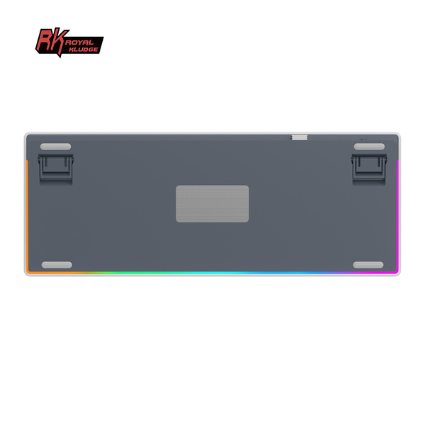 Классическая TKL (80%) механическая клавиатура Royal Kludge RK S85 - 3 типа подключения, 85 клавиш, Gasket Mount,  профиль PBT Cherry, цвет White Night, переключатели RK Cloud