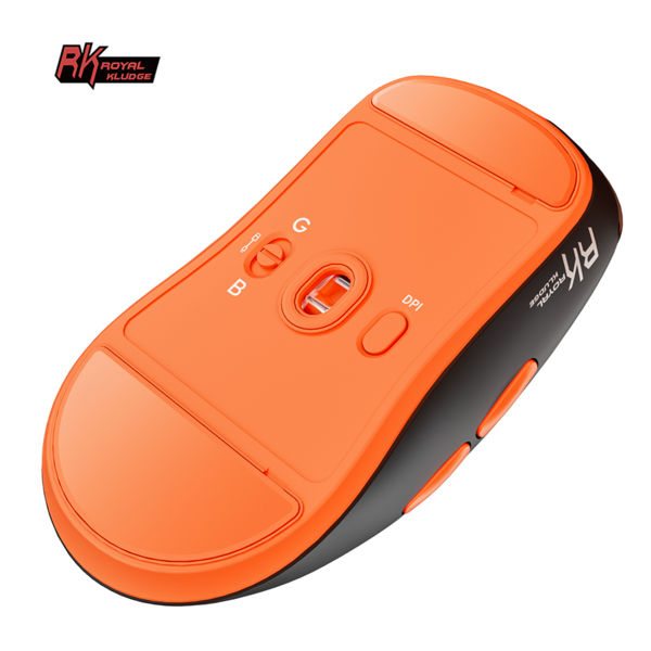 Мышь Royal Kludge M30 - 3 типа подключения, цвет Black Orange, 1000 Гц