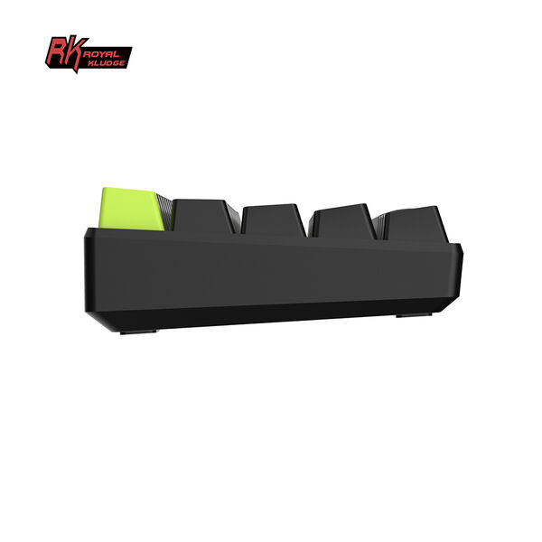 Ультракомпактная (60%) механическая клавиатура Royal Kludge RK C61 - проводная, 61 клавиша, цвет Black Green, магнитные переключатели RK Mint